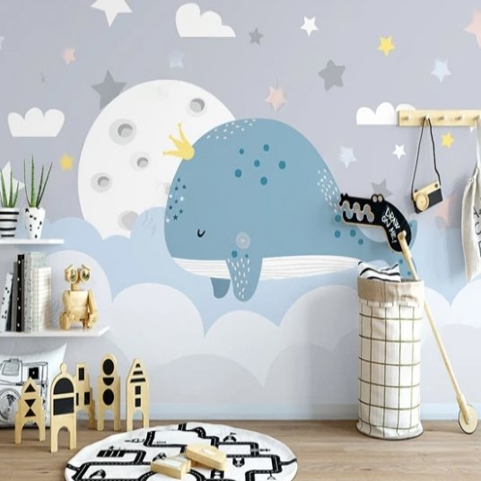 Papier Peint Marin <br/> Décoration Océan Bébé