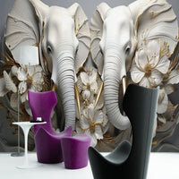 Thumbnail for Papier Peint Décoratif Salon <br> Eléphant en Ivoire
