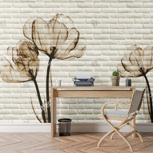 Papier Peint Brique Beige