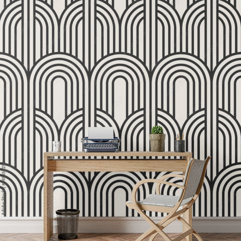 Papier Peint Noir Et Blanc Vintage