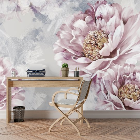 Papier Peint Grosses Fleurs Vintage