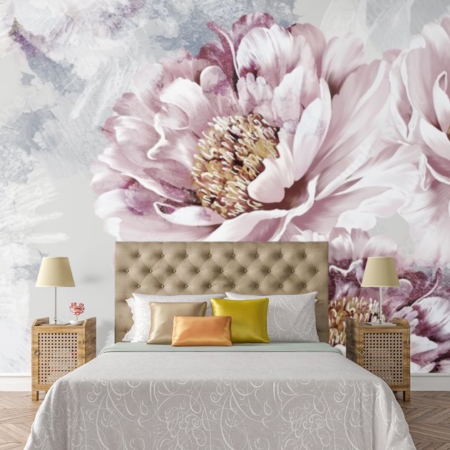 Papier Peint Grosses Fleurs Vintage