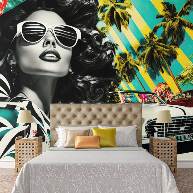 Papier Peint Vintage Vert