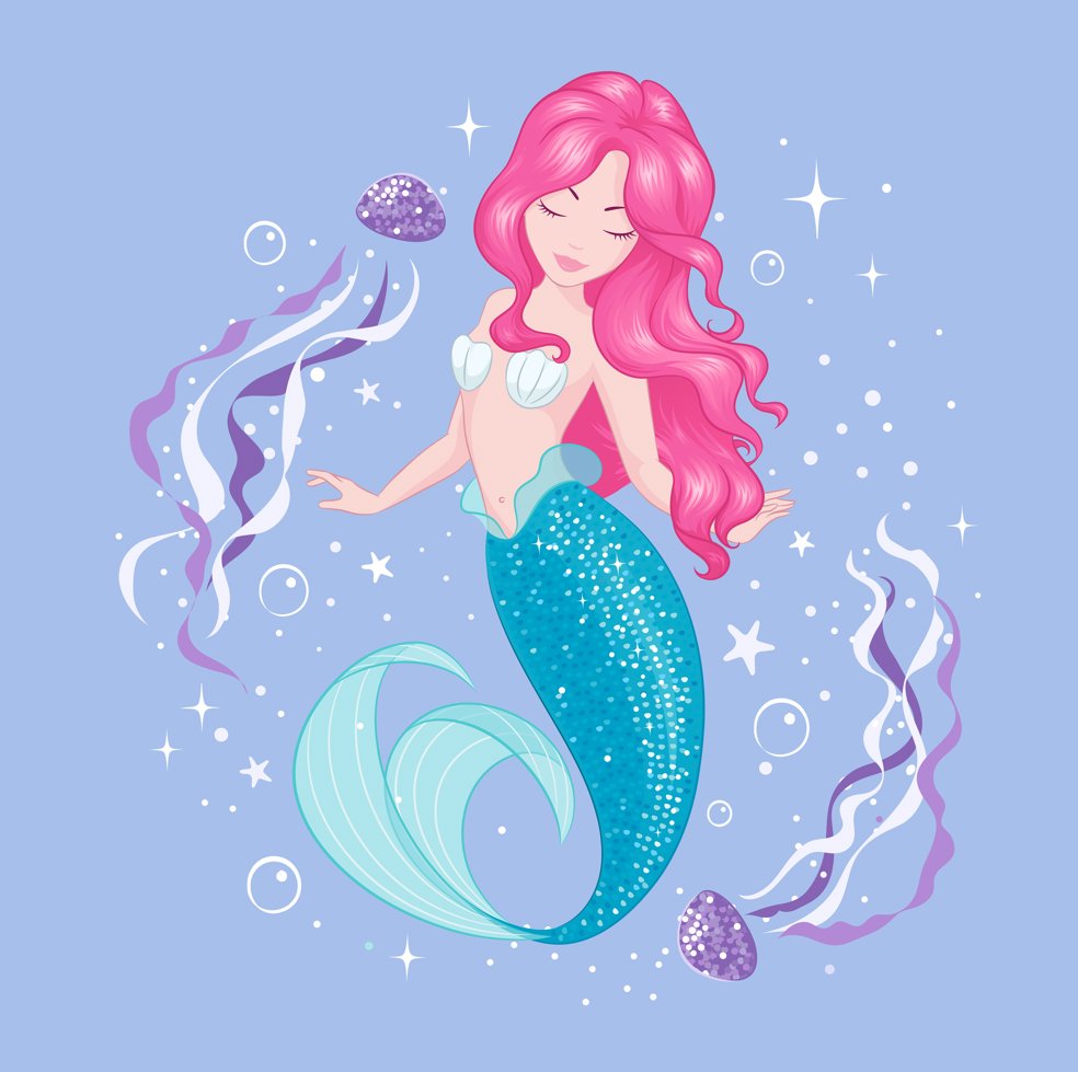 Papier Peint Princesse <br/> Sirène Merveilleuse