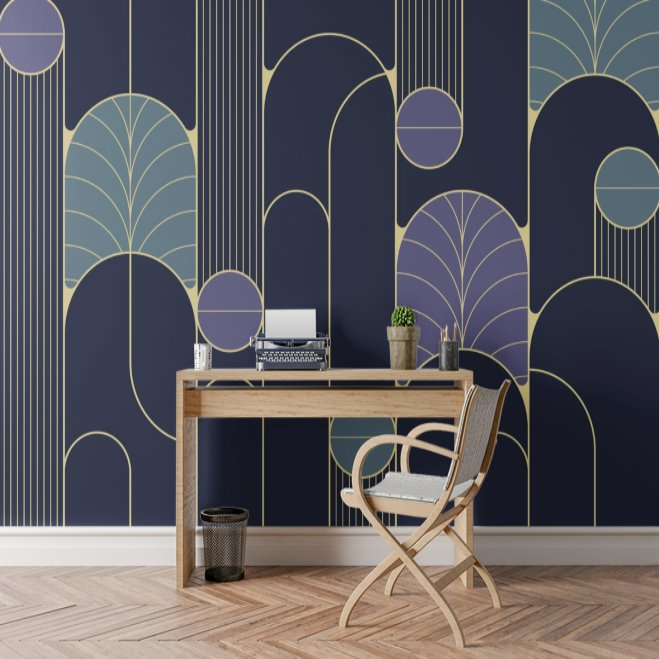 Papier Peint Graphique Art Deco