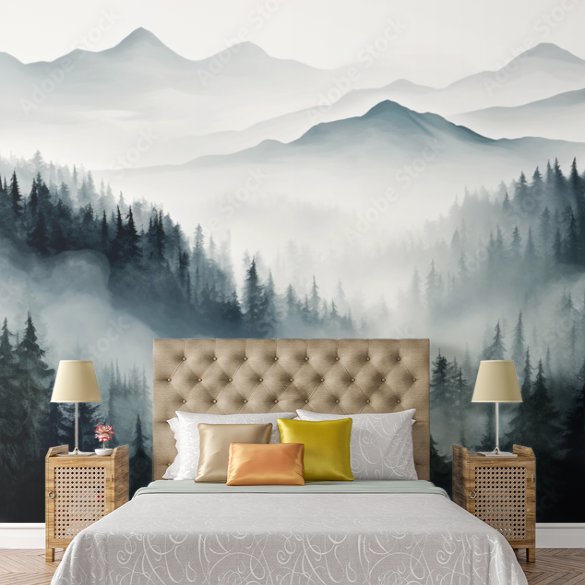 Papier Peint Foret Brume