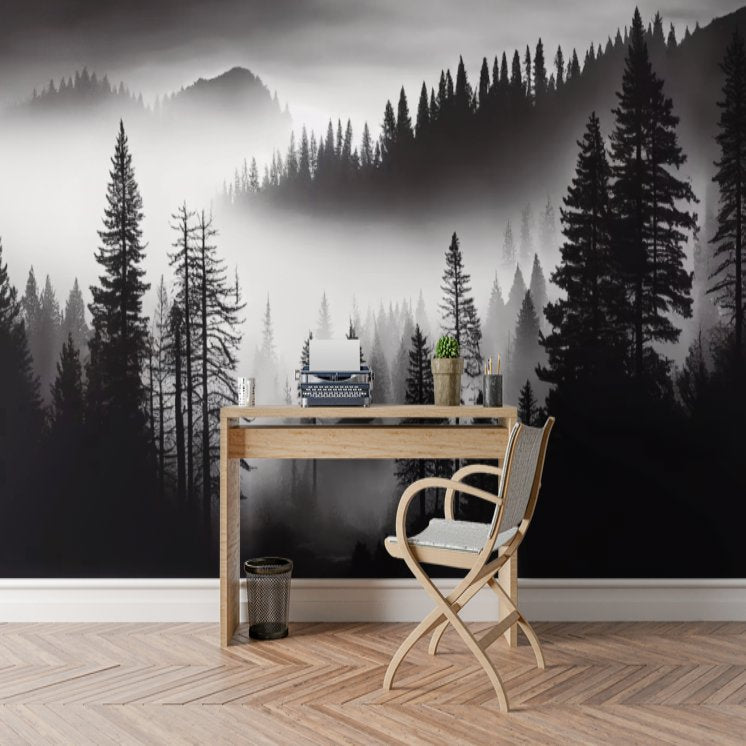 Papier Peint Foret Noire