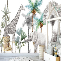 Thumbnail for Papier Peint Animaux <br/> Monde Jungle Noir et Blanc