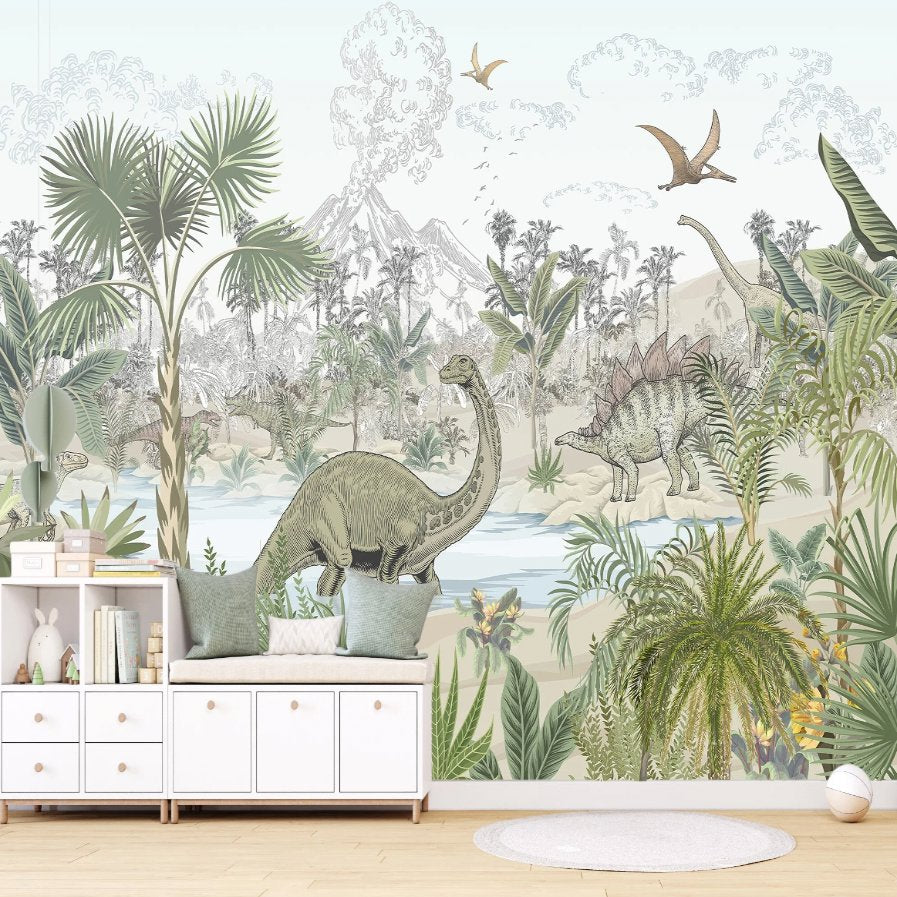 Papier Peint Dinosaure <br/> Aventure et Découverte