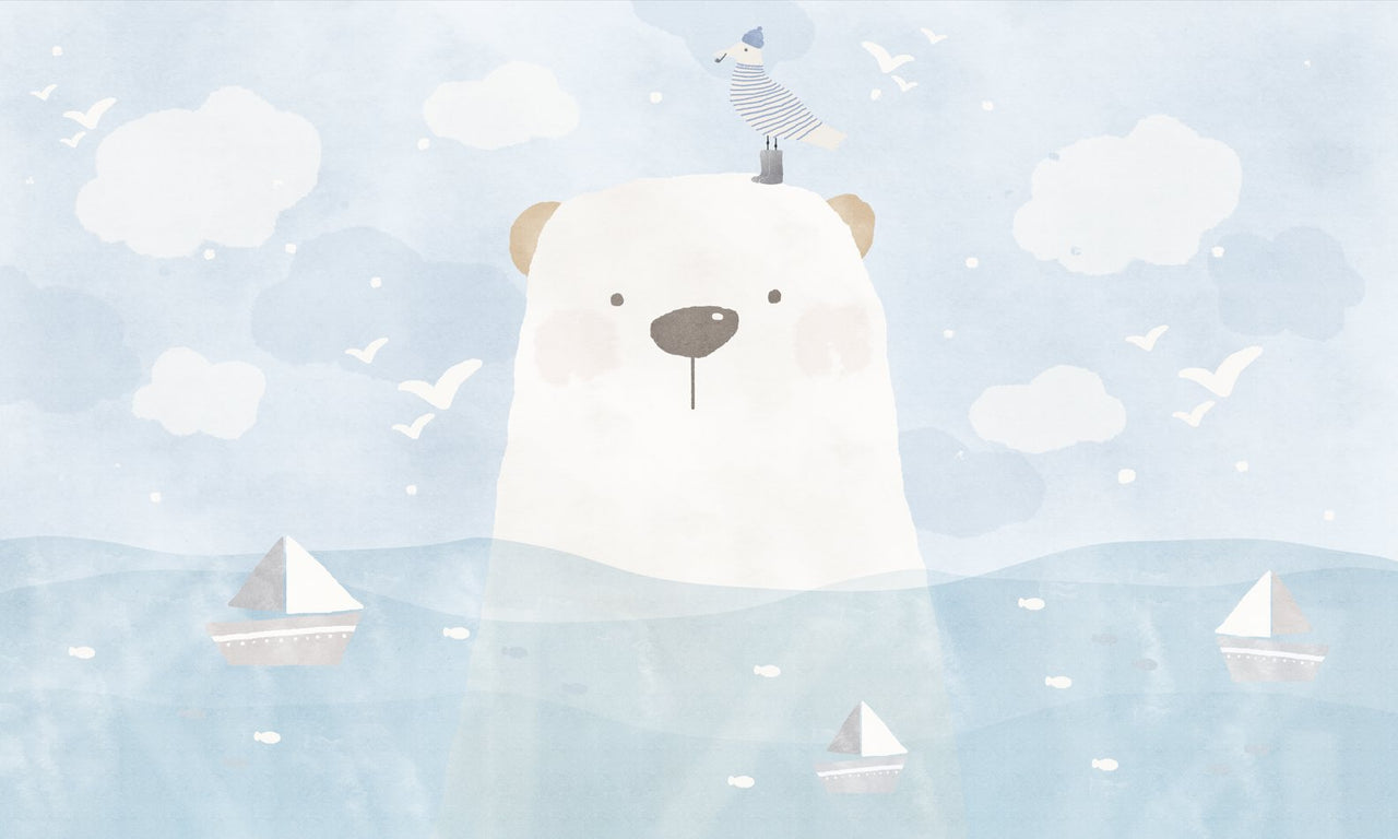 Papier Peint Marin <br/> Ours Polaire Mignon (Copie)