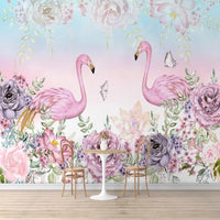 Thumbnail for Papier Peint Flamant Rose <br/> Jardin Floral