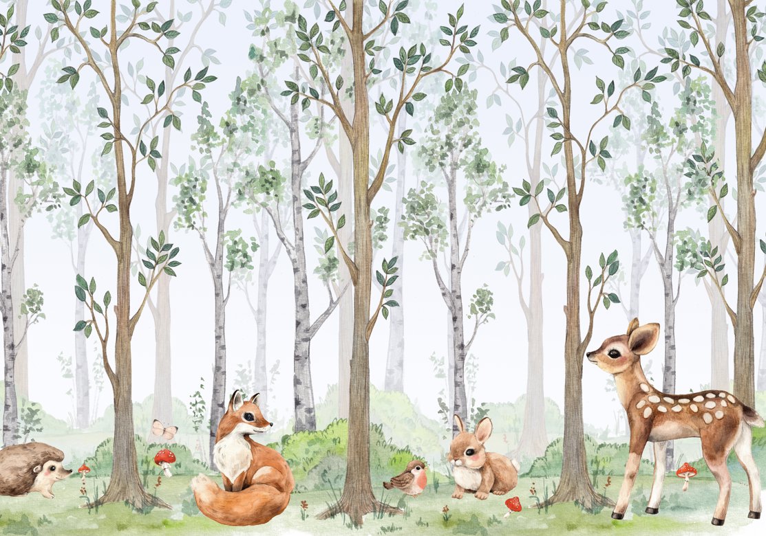 Papier Peint Animaux <br/> Voyage en Pleine Forêt