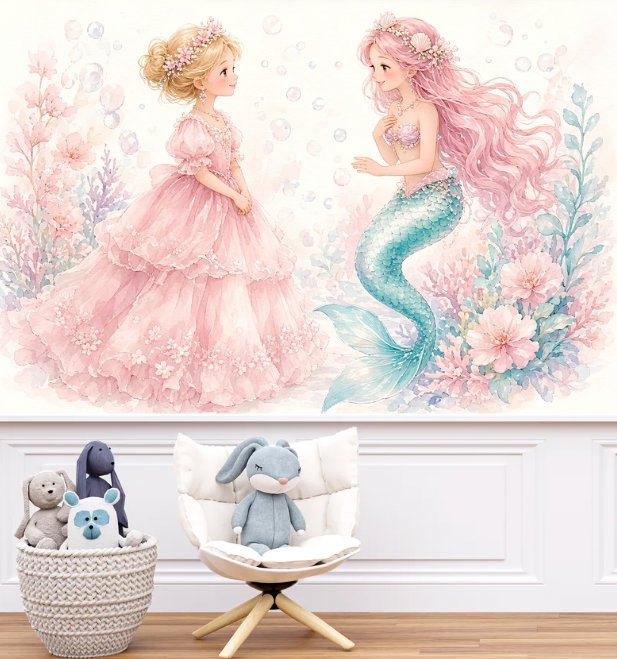 Papier Peint Princesse <br/> Mermaid Conte de fée