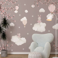 Thumbnail for Papier Peint Fille Classique <br/> Hello Bunny