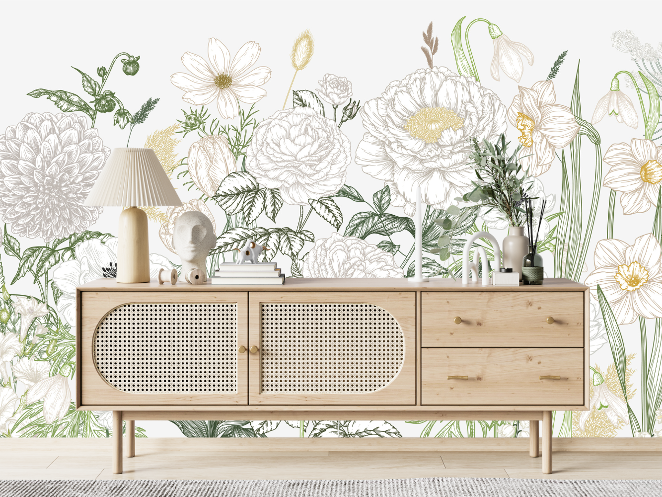 Papier Peint Fleuri Adulte | Le Petit Intissé