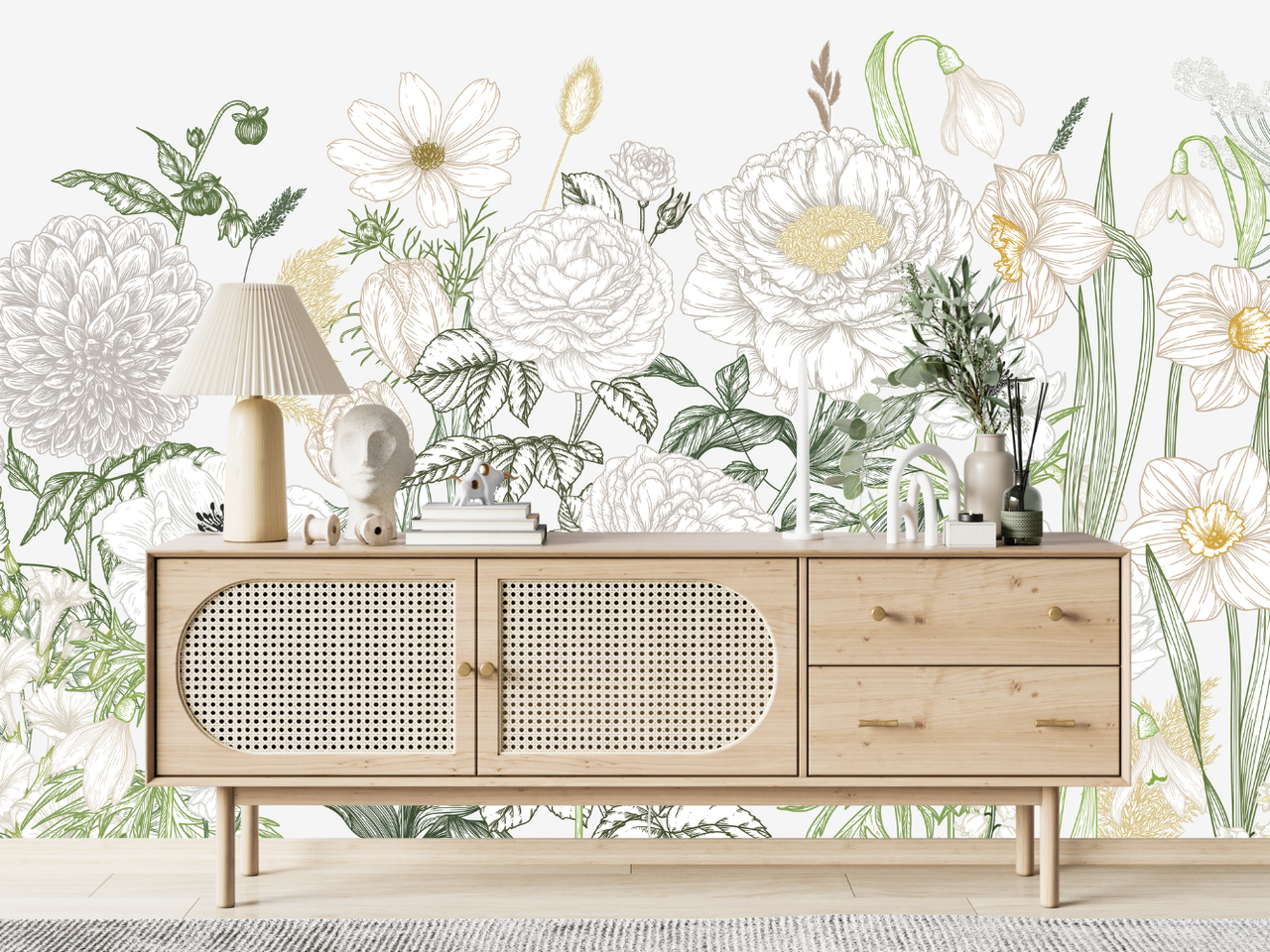 Papier Peint Fleuri Adulte | Le Petit Intissé