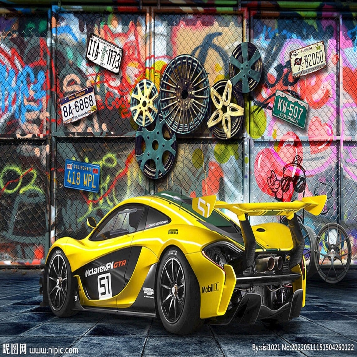 Papier Peint Voiture <br/> Effet Urbain