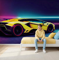 Thumbnail for Papier Peint Voiture <br/> Lamborghini Jaune