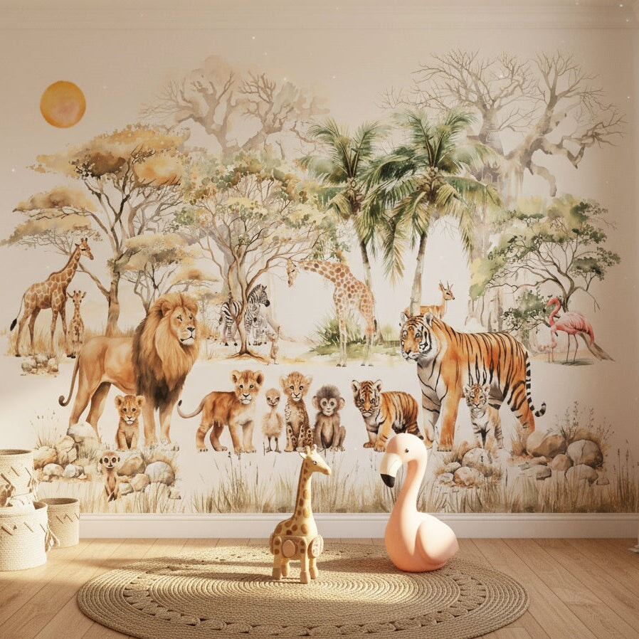 Papier Peint Animaux Safari | Le Petit Intissé