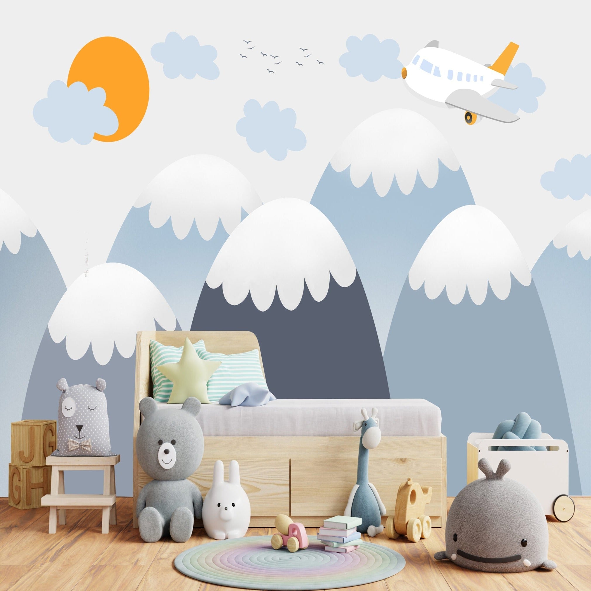 Papier Peint Montagne Chambre Enfant | Le Petit Intissé