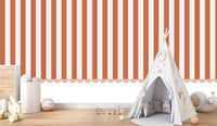 Thumbnail for Papier Peint Rayure <br/> Terracota Doux