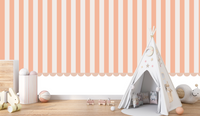 Thumbnail for Papier Peint Rayure Pêche | Le Petit Intissé
