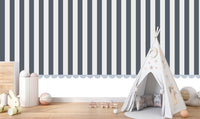Thumbnail for Papier Peint Rayure <br/> Bleu Gris