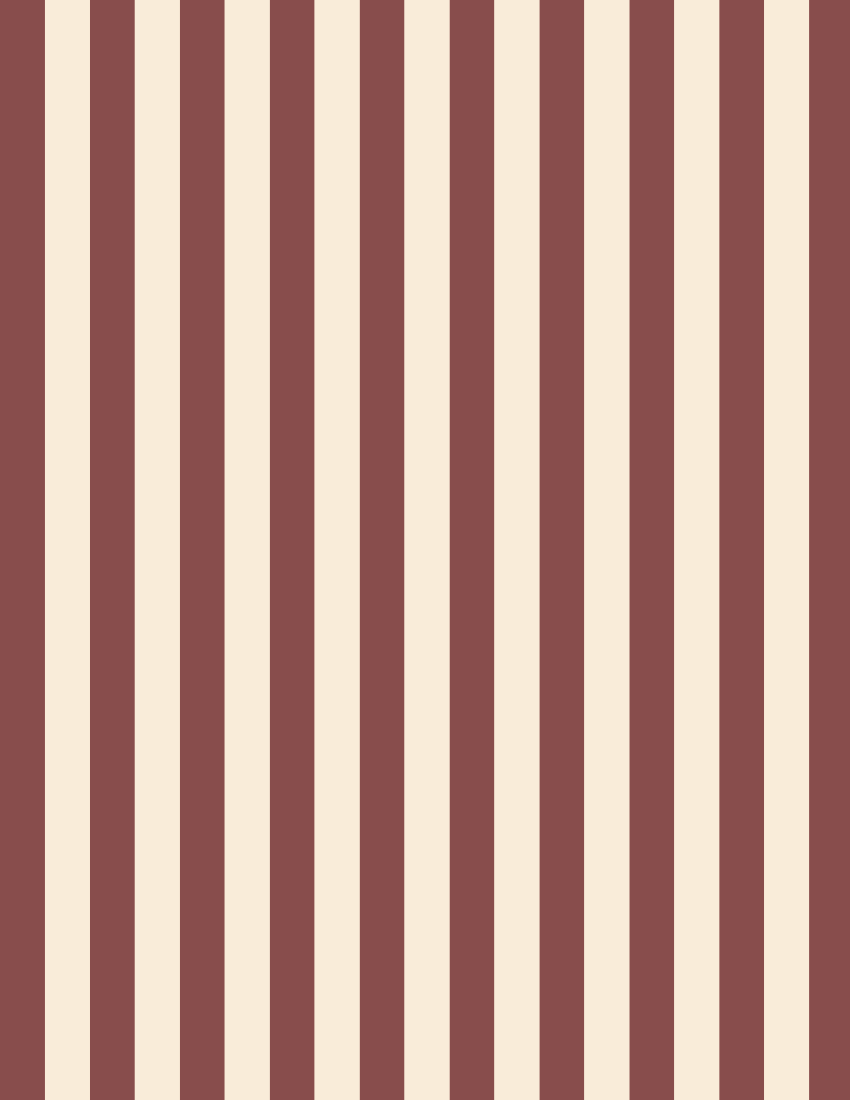Papier Peint Bébé Classique <br/> Rayure Terracota et Beige Chambre