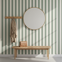 Thumbnail for Papier Peint Rayure Vert Sauge | Le Petit Intissé