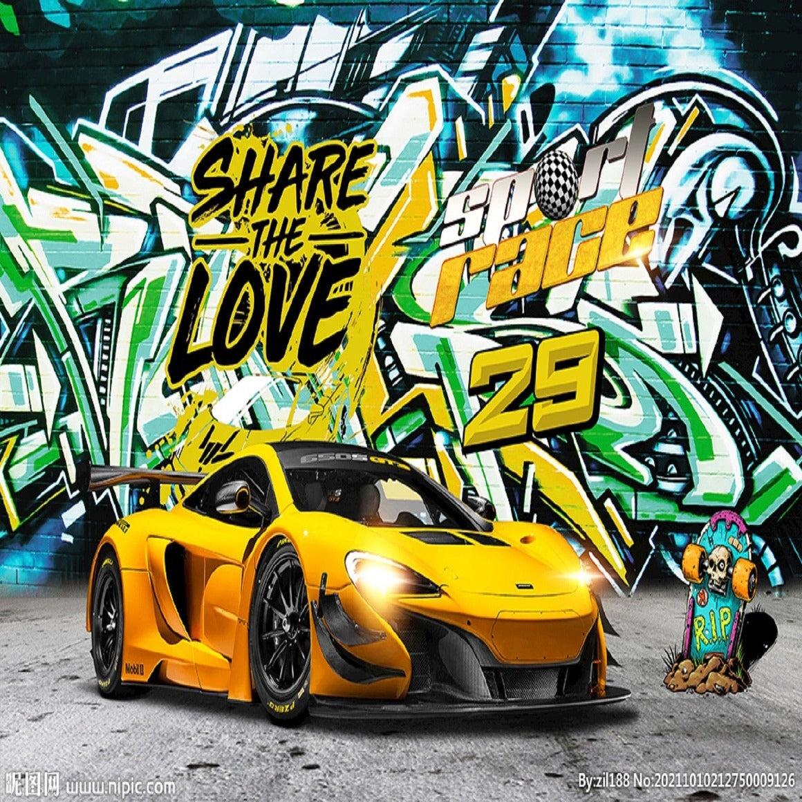 Papier Peint Graffiti Ado | Le Petit Intissé