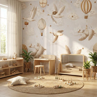 Thumbnail for Papier Peint Oiseaux <br/> Oies et Montgolfières