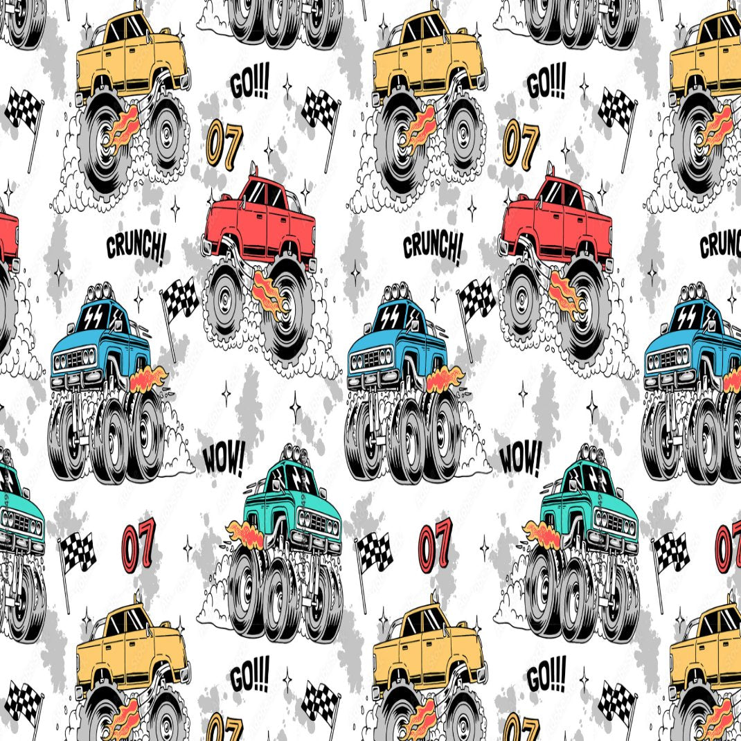 Papier Peint Garçon Classique <br/> Voiture Grosses Roues