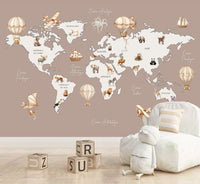 Thumbnail for Carte du Monde Murale en Français | Le Petit Intissé