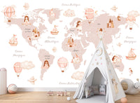 Thumbnail for Carte du Monde Princesse | Le Petit Intissé