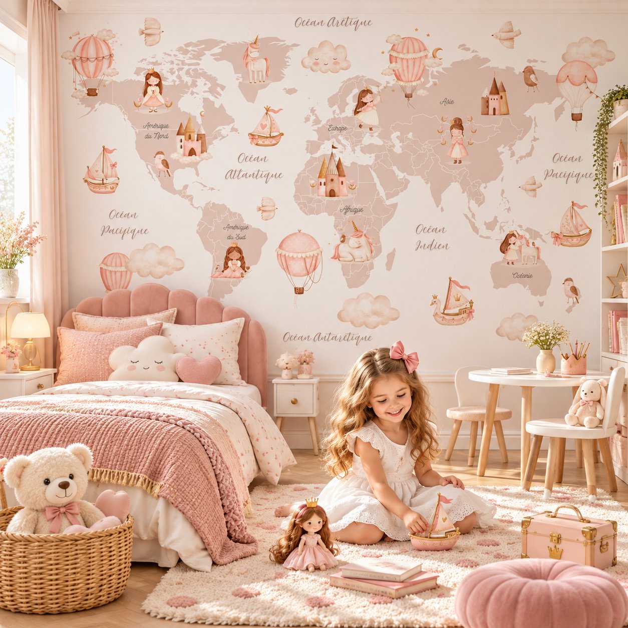 Carte du Monde Princesse | Le Petit Intissé