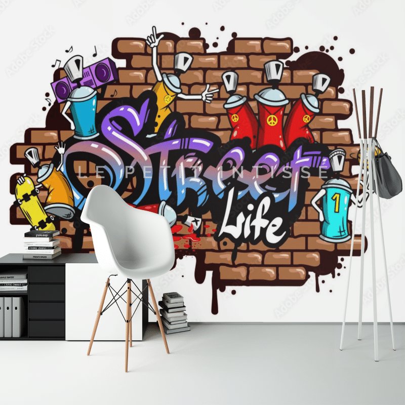 Papier Peint Graffiti <br/> Street Life Tag