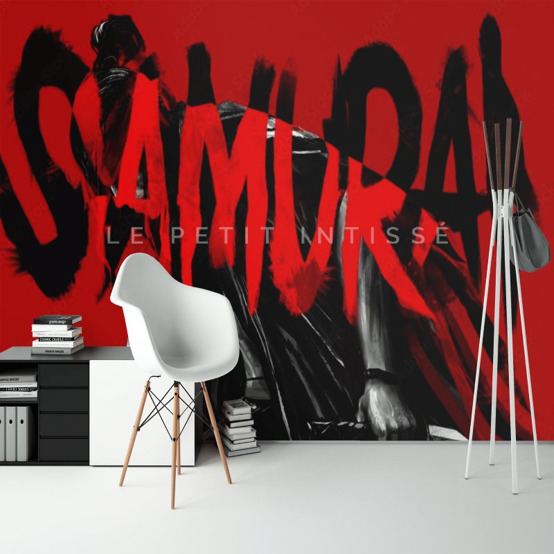 Papier Peint Japonais Manga <br/> Samouraï Rouge