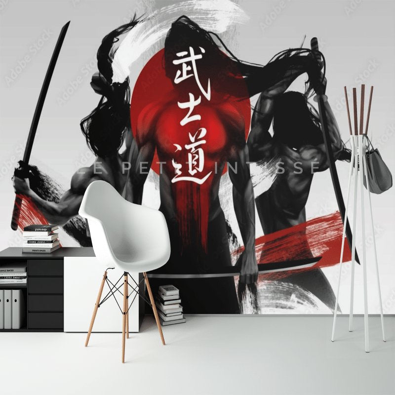 Papier Peint Japonais Manga <br/> Chambre Déco Sabre