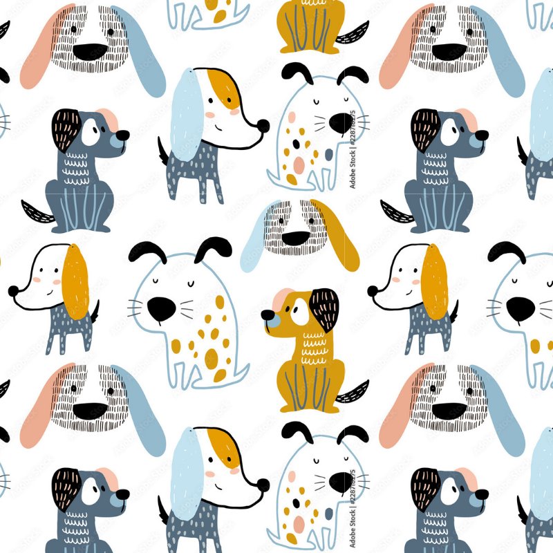 Papier Peint Animaux <br/> Motif Chien