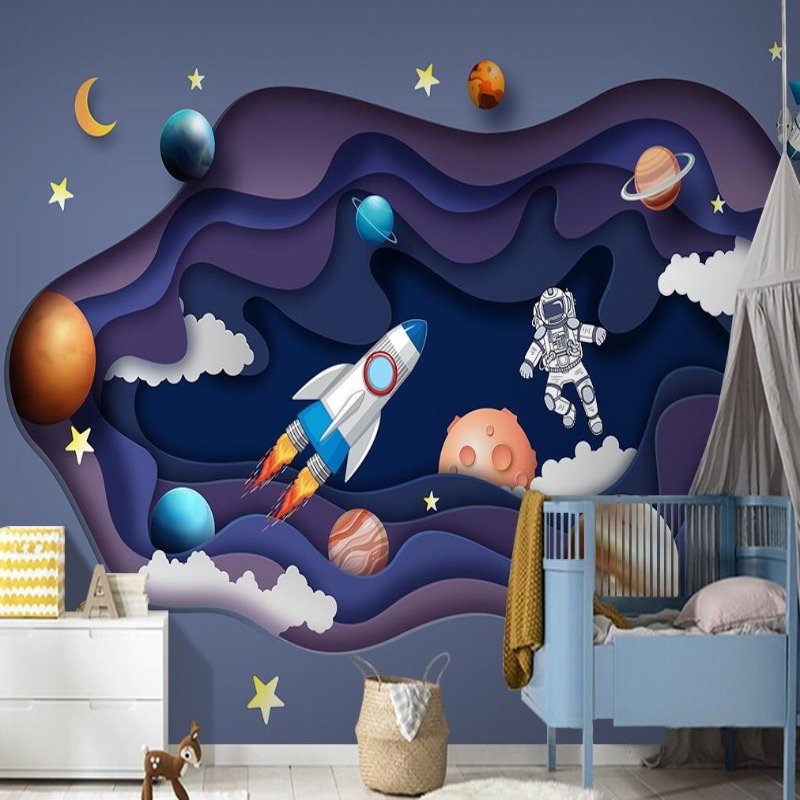 Papier Peint Espace <br/> Trompe l'Œil