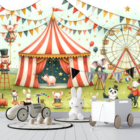 Thumbnail for Papier Peint Classique Bébé <br/> Cirque Coloré et Joyeux