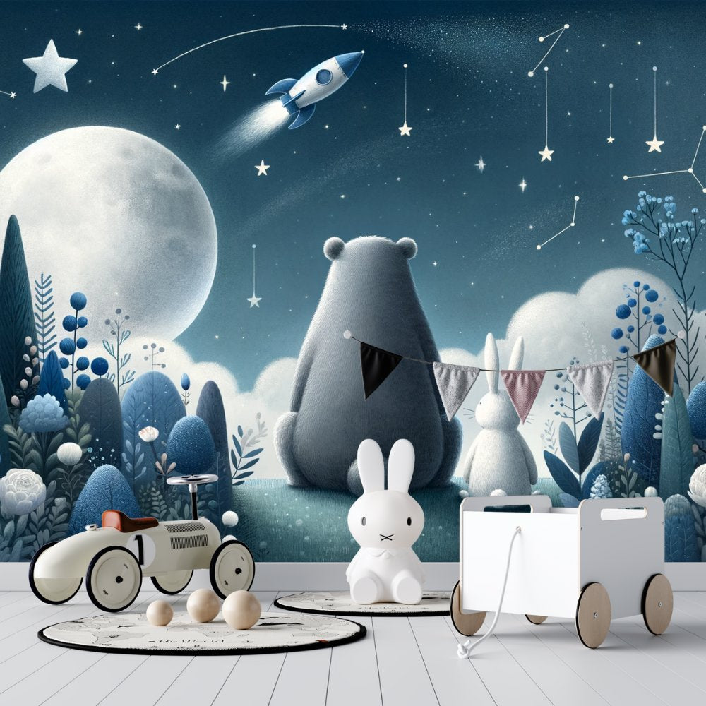 Papier Peint Animaux <br/> Duo Copain et Etoile du soir