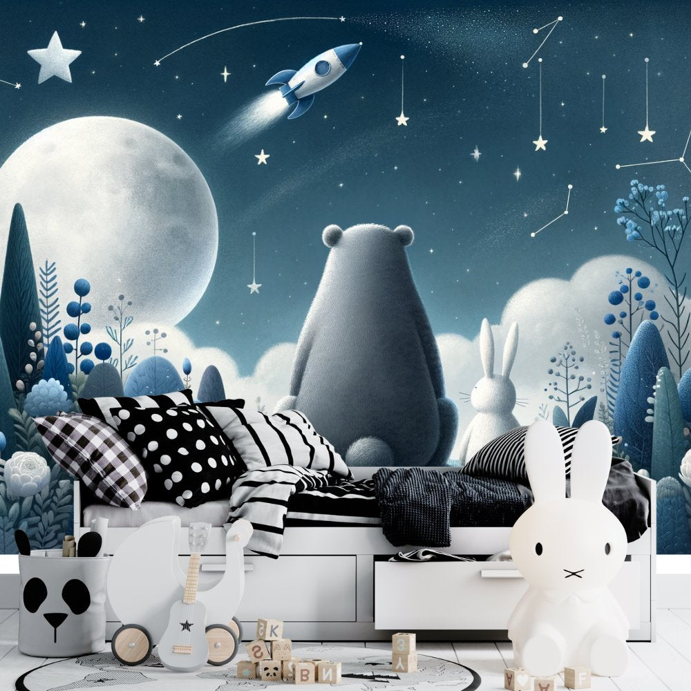 Papier Peint Animaux <br/> Duo Copain et Etoile du soir