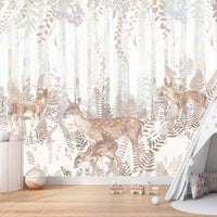 Thumbnail for Papier Peint Animaux <br/> Douce Biche et Forêt