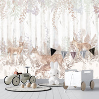 Thumbnail for Papier Peint Animaux <br/> Douce Biche et Forêt