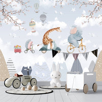 Thumbnail for Papier Peint Animaux <br/> Girafe Eléphant Volant