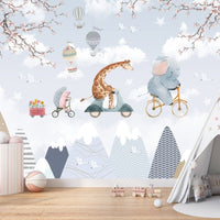 Thumbnail for Papier Peint Animaux <br/> Girafe Eléphant Volant