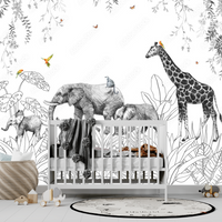 Thumbnail for Papier Peint Noir et Blanc Chambre Enfant | Le Petit Intissé