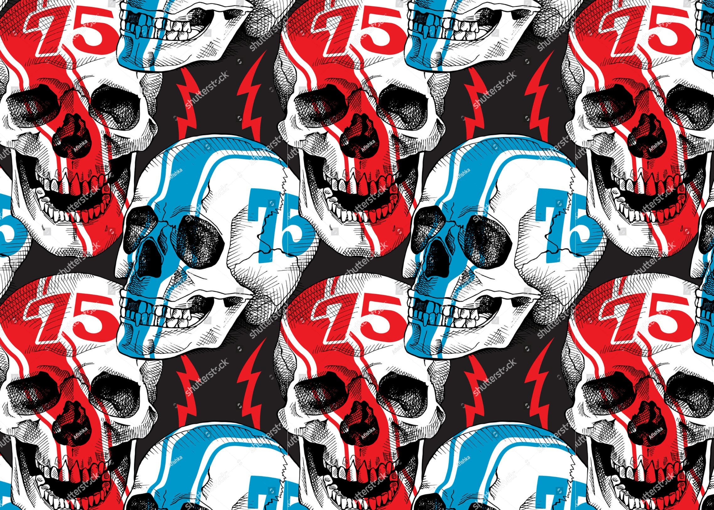 Papier Peint Tête de Mort <br/> Skeleton 75