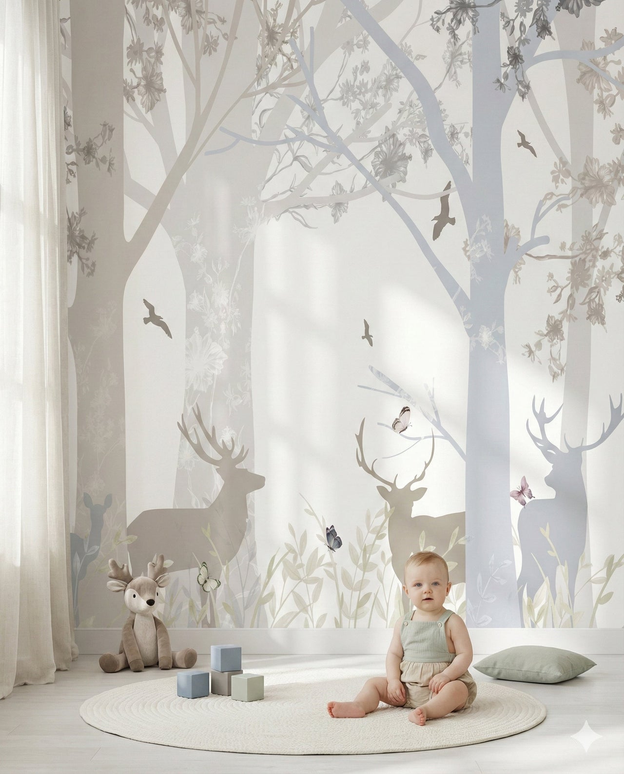 Papier Peint Animaux <br/> Forêt Bébé Enchanté